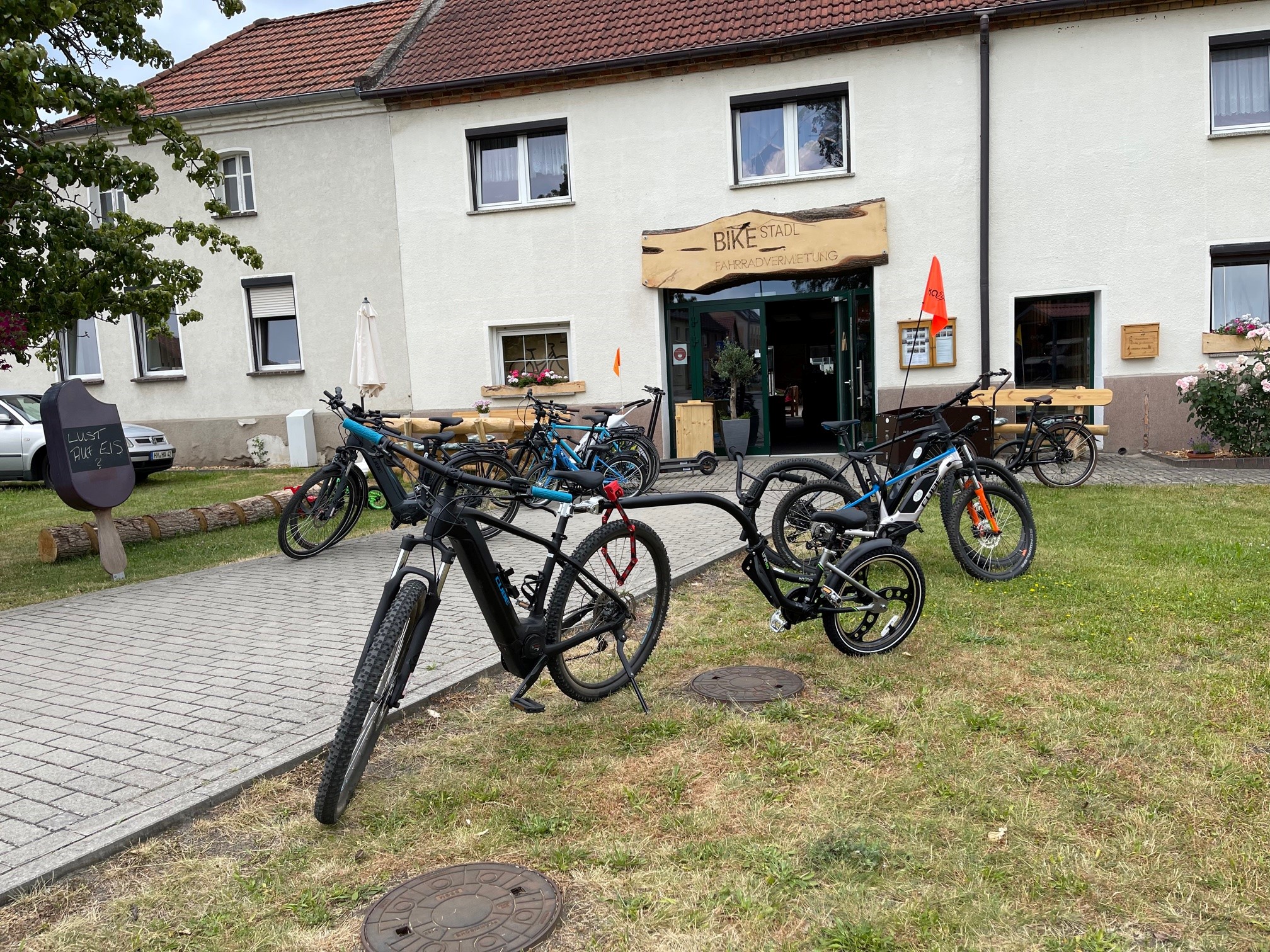 Bike Stadl Fahrrad BBF Kinder Tandem Traile-Bike Senftenberg See Großkoschen Vermietung