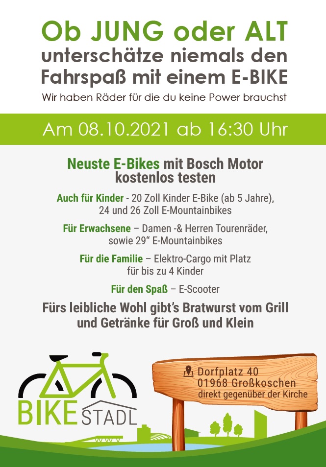 Bike Stadl E-Bike Abend Fahrradvermietung Lausitzer Seenland Senftenberger See