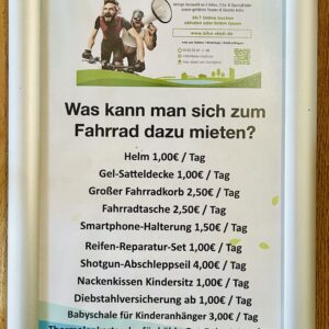 Was kann man sich zum Fahrrad im BIKE STADL dazu mieten?